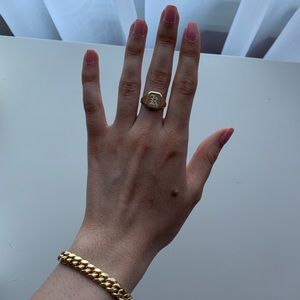 14k solid gold signet ring